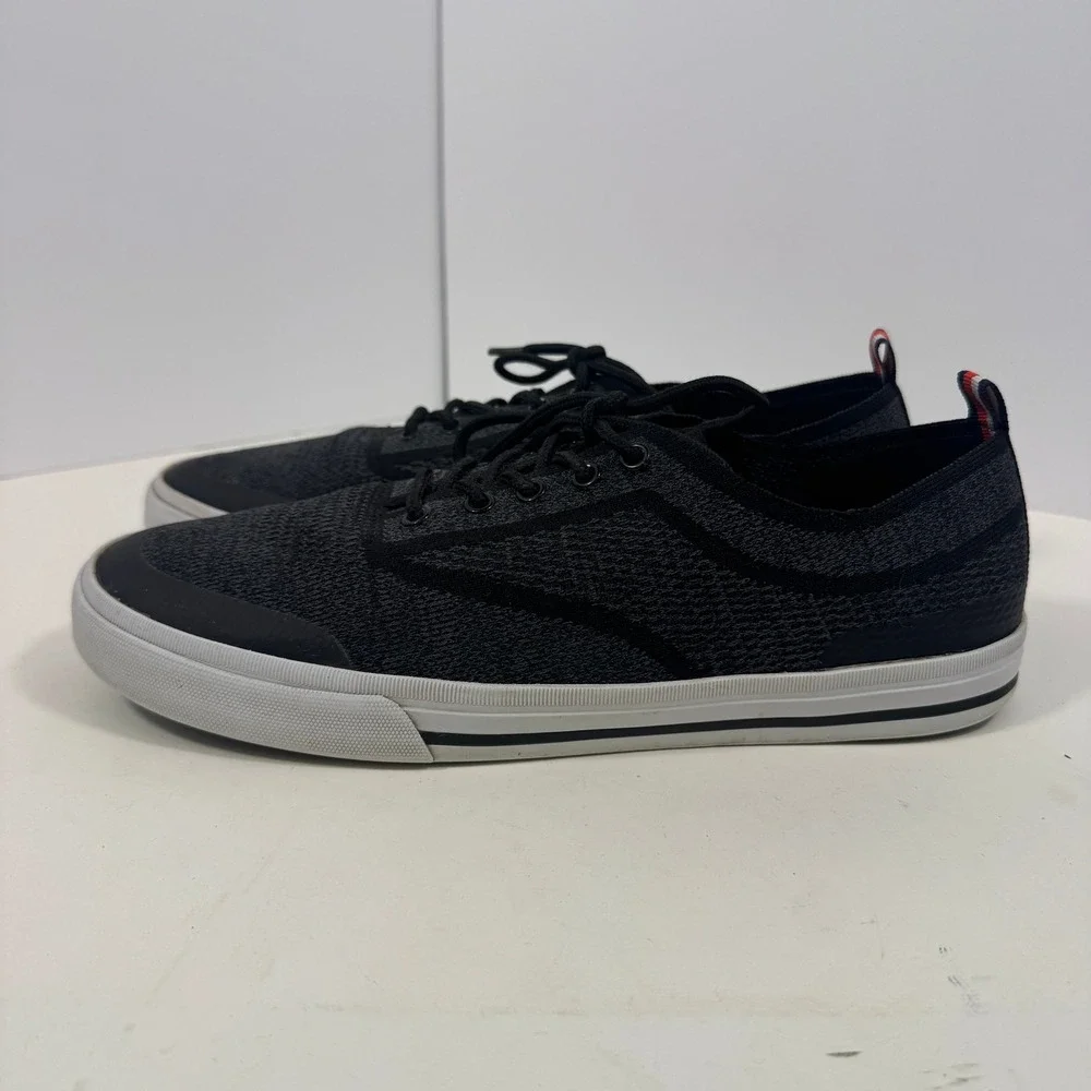 Tommy Hilfiger Men's Knit‎ Sneakers Black Lace-Up Casual Shoes Size 9.5